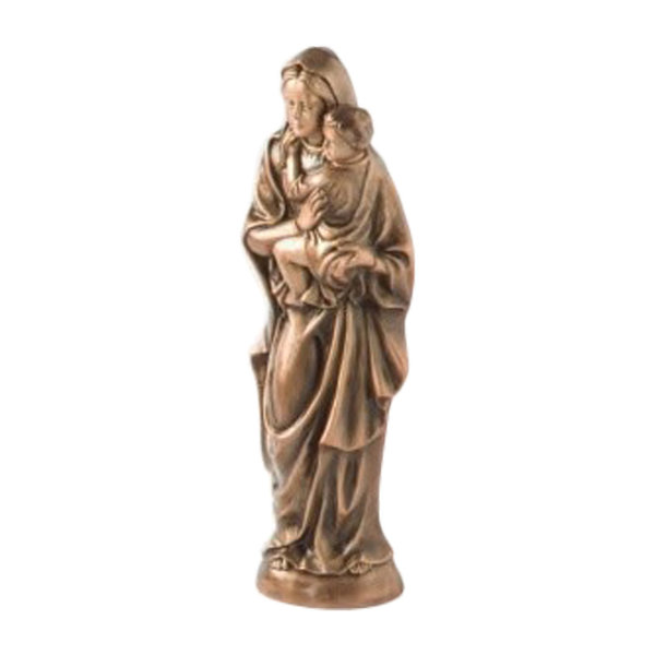 Statue Madonna, vollplastisch, Messingguss